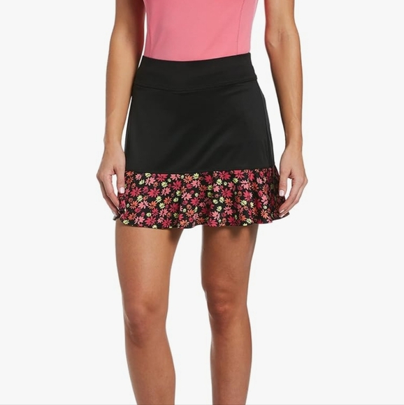 PGA Tour Pants - PGA TOUR Women's Standard Funfetti Floral Print Golf Skort Size Small